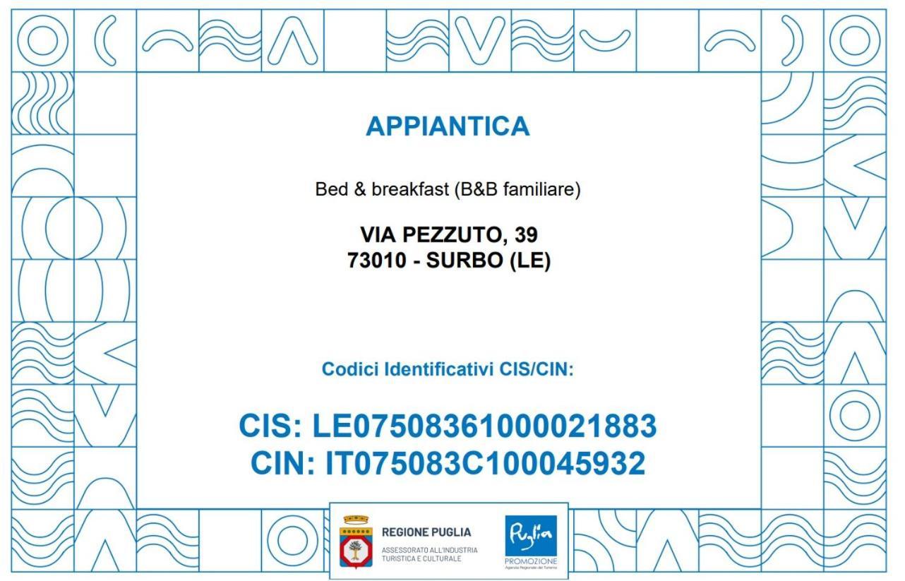 B&B Appia Antica Surbo Exteriör bild